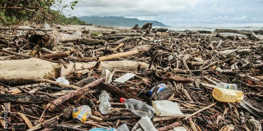 Pollution plastique sur le littoral / Adobe Stock